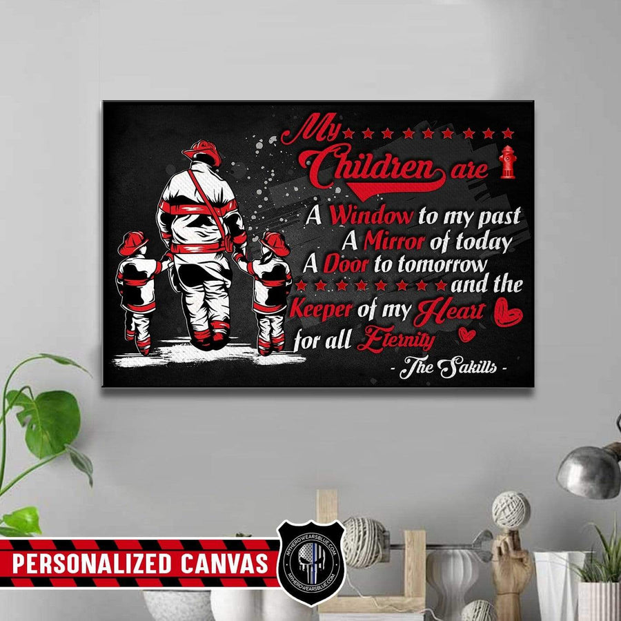 Canvas Prints 24" x 16" - BEST SELLER Personalized Canvas - My Children Are Keeper Of My Heart