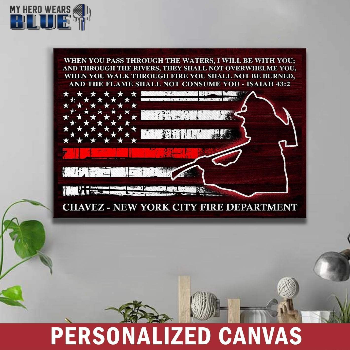 Canvas Prints 12" x 8" Personalized Canvas - Pass Through The Water