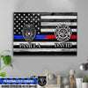 Canvas Prints 24" x 16" - BEST SELLER Personalized Canvas - Police x Firefighter - Badge And Firefighter Emblem
