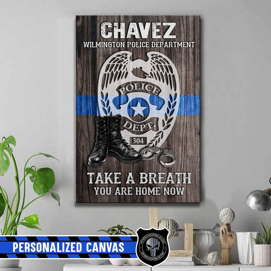 Canvas Prints 8" x 12" Personalized Canvas - Take A Breath - You Are Home Now