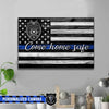 Thin Blue Line - Come Home Safe Flag Canvas Print