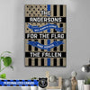 Canvas Prints 16" x 24" - BEST SELLER Personalized Canvas - TBL - Family Stands For The Flag