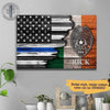 TBL - Half Flag - Irish x Police Personalized Police Canvas Print