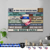 Canvas Prints 24" x 16" - BEST SELLER Personalized Canvas - TBL - In This House - Police Badge