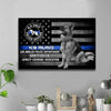 K9 Police Dog Memorial Thin Blue Line Canvas Print