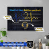 Canvas Prints 24" x 16" - BEST SELLER Personalized Canvas - TBL - Police x Dispatcher Half Heartbeat