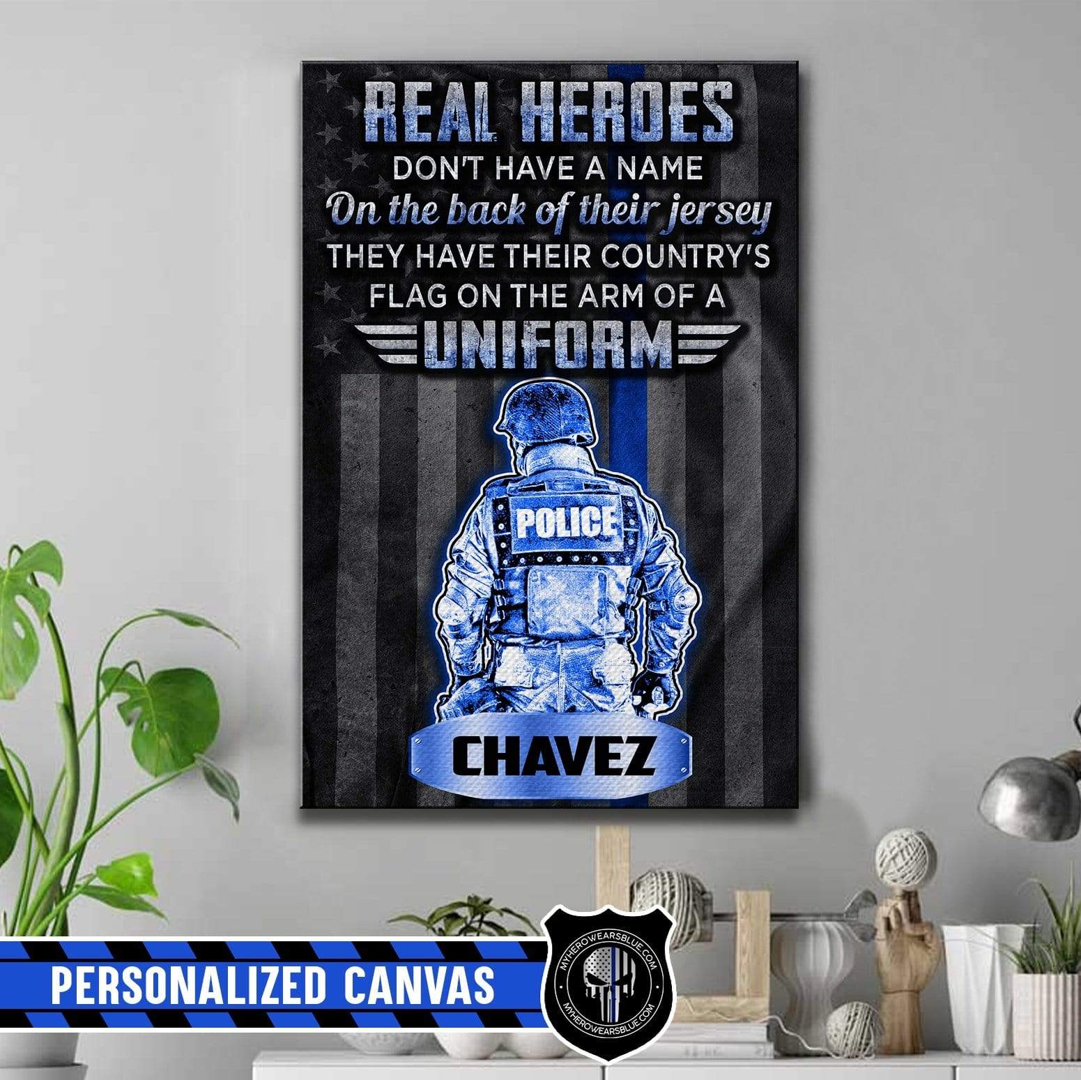 Canvas Prints 16" x 24" - BEST SELLER Personalized Canvas-TBL- Real Hero Canvas Ver 2