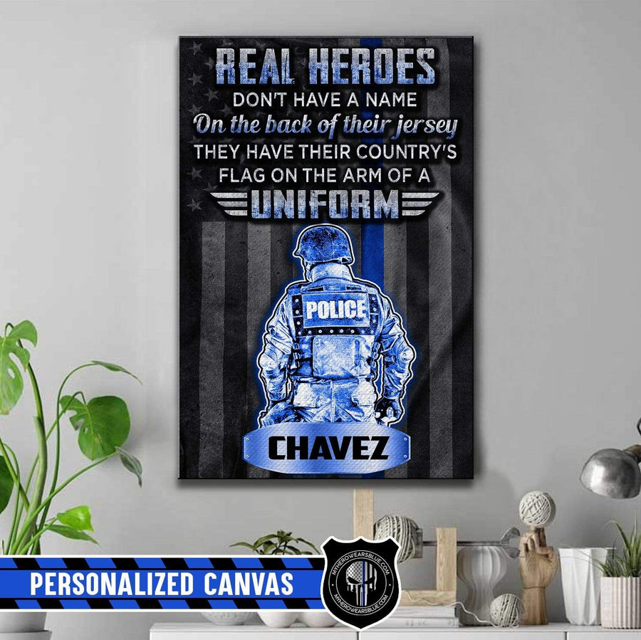 Canvas Prints 16" x 24" - BEST SELLER Personalized Canvas-TBL- Real Hero Canvas Ver 2