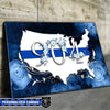 Canvas Prints 24" x 16" - BEST SELLER Personalized Canvas - TBL - State Area Map With Badge Number Canvas