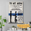 Thin Blue Line - To My Mom Puzzle Canvas Print