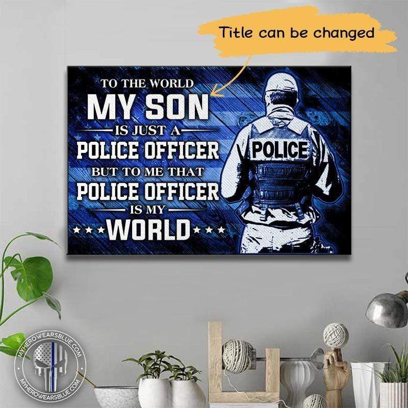 Thin Blue Line - To The World - Half Canvas Print