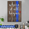 Canvas Prints 16" x 24" - BEST SELLER Personalized Canvas - TBL - Where It All Begins