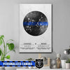 Thin Blue Line - Written In The Star Canvas Print
