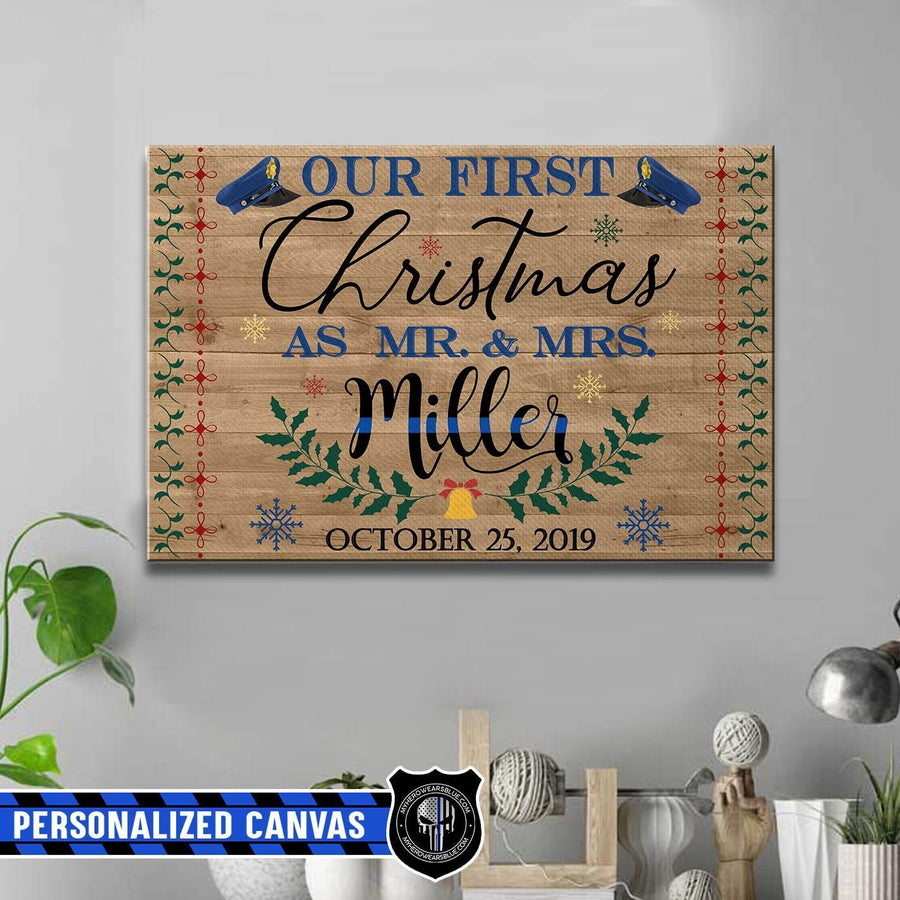 Canvas Prints 24" x 16" - BEST SELLER Personalized Canvas - TBL x Nurse - Xmas Married Couple Canvas