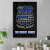 The Thin Blue Line Family Personalized Canvas Print
