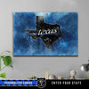 Canvas Prints 24" x 16" - BEST SELLER Personalized Canvas - Thin Blue Line Map