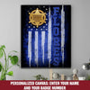 Canvas Prints 8" x 12" Personalized Canvas - Thin Blue Line Sheriff Name