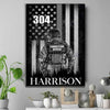 Thin Silver Line - Corrections Officer Suit Canvas Print