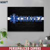 Canvas Prints 12" x 8" Personalized Canvas - Thin White Line - EMS Logo