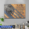 To My Mom - Police Badge Personalized Police Canvas Print