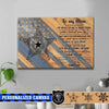 Canvas Prints 24" x 16" - BEST SELLER Personalized Canvas - To My Mom - Sheriff Badge