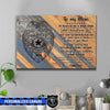 Canvas Prints 24" x 16" - BEST SELLER Personalized Canvas - To My Mom - State Trooper Badge