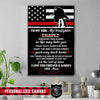 Canvas Prints 16" x 24" - BEST SELLER Personalized Canvas - To My Son - My Firefighter
