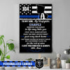 Canvas Prints 16" x 24" - BEST SELLER Personalized Canvas - To My Son - My Police Offficer