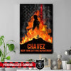Our Fallen Brothers Thin Red Line Personalized Firefighter Canvas Print