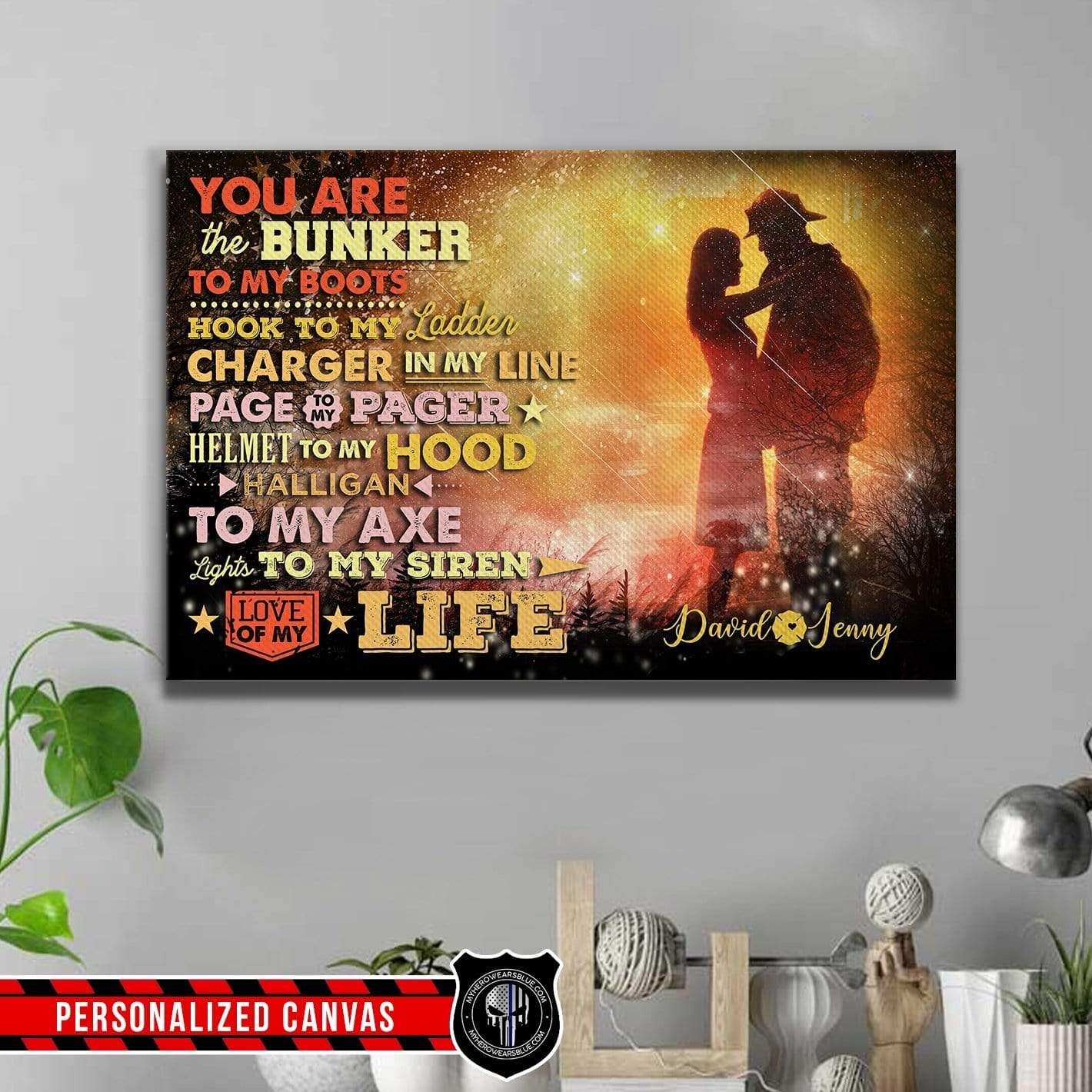 Canvas Prints 24" x 16" - BEST SELLER Personalized Canvas - TRL - The Bunkers To My Boots Canvas