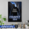 Canvas Prints 8" x 12" Personalized Canvas - Under Thin Blue Line Sky - Blessed Are The Peacemakers