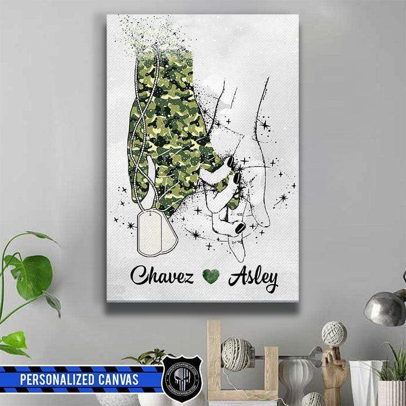 Always By Your Side Camouflage Veteran Decorative Canvas Print