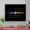 Canvas Prints Personalized Couple First Name Canvas - Police x Teacher