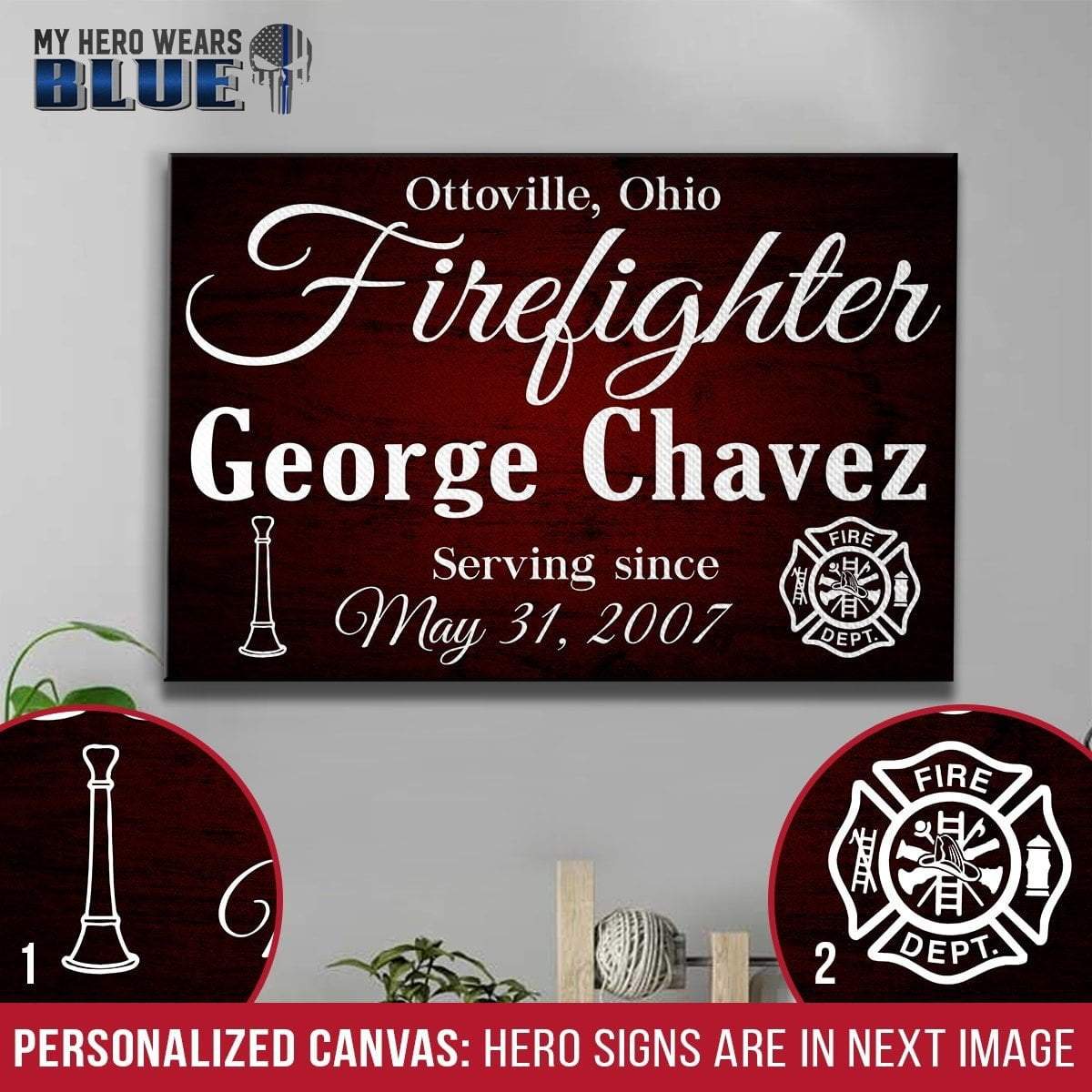 Canvas Prints Personalized - Firef?ªghter Canvas