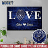 Canvas Prints 12" x 8" Personalized - Thin Blue Line Love Canvas