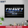 Canvas Prints 12" x 8" Personalized - Thin Blue Line Name Canvas