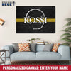 Canvas Prints Personalized - Thin Gold Line - Headset and Name Canvas