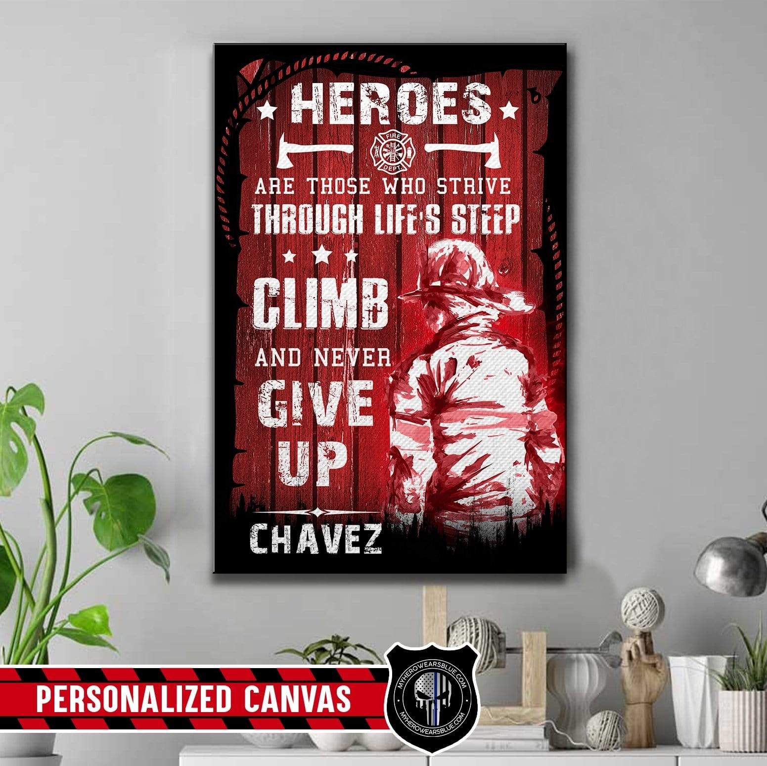 Canvas Prints 16" x 24" - BEST SELLER Personalized- TRL- Heroes Are Canvas