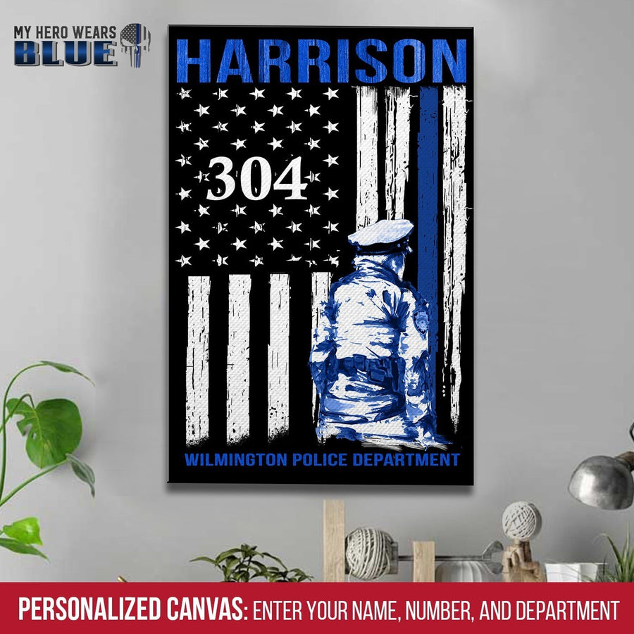 Police Department Personalized Canvas