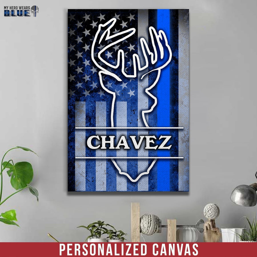 Canvas Prints 8" x 12" Police Love Hunting - Personalized Canvas