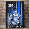 Canvas Prints Police Officer Suit Thin Blue Line Canvas Print