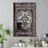 Police The Legend Has Retired Thin Blue Line Canvas Print