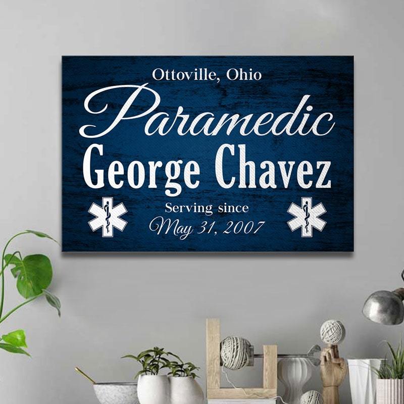 Paramedic EMS EMT Personalized Canvas