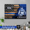 Canvas Prints 12" x 8" State Patrol Suit Personalized Canvas Print - Half Flag