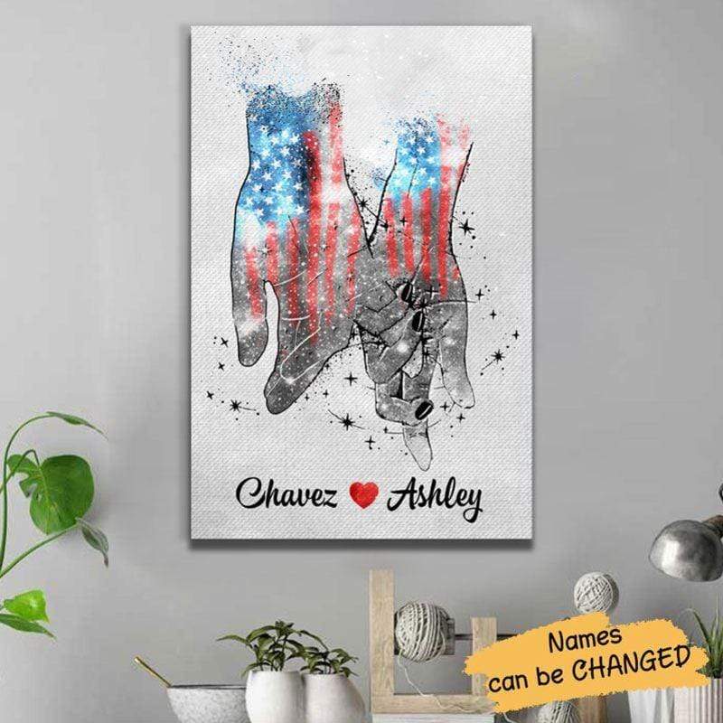 TBL - Always By Your Side Patriot Couple Personalized Canvas Print