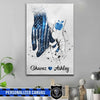 Always By Your Side Police And Teacher Couple Personalized Canvas Print