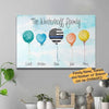 Balloons Family Tree Thin Blue Line Canvas Print