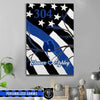 By Your Side Forever Thin Blue Line Canvas Print