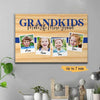 Grandkids Make Life More Grand Thin Blue Line Canvas Print
