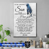 Mom Always By Your Side Thin Blue Line Canvas Print